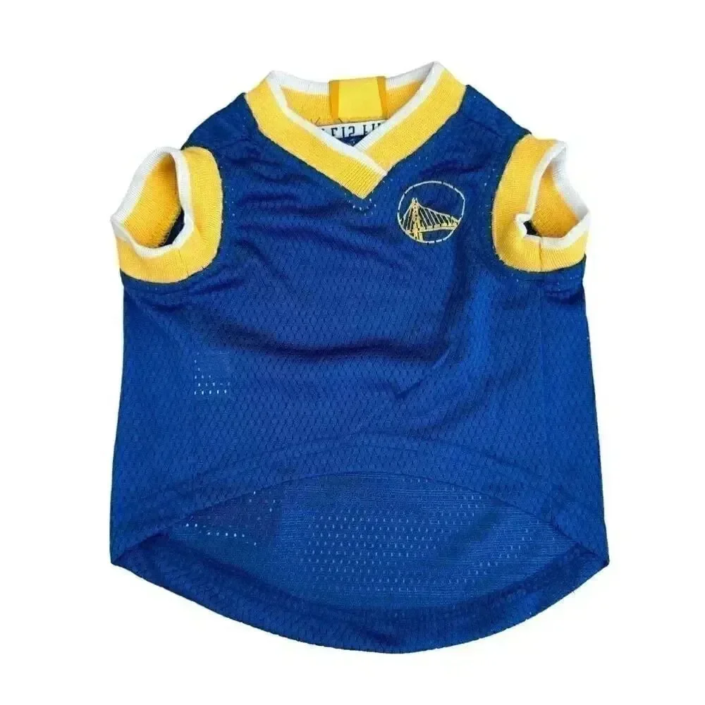 Golden State Warriors Authentic Mesh Basketball Dog Pet Fan Jersey SZ S #1926